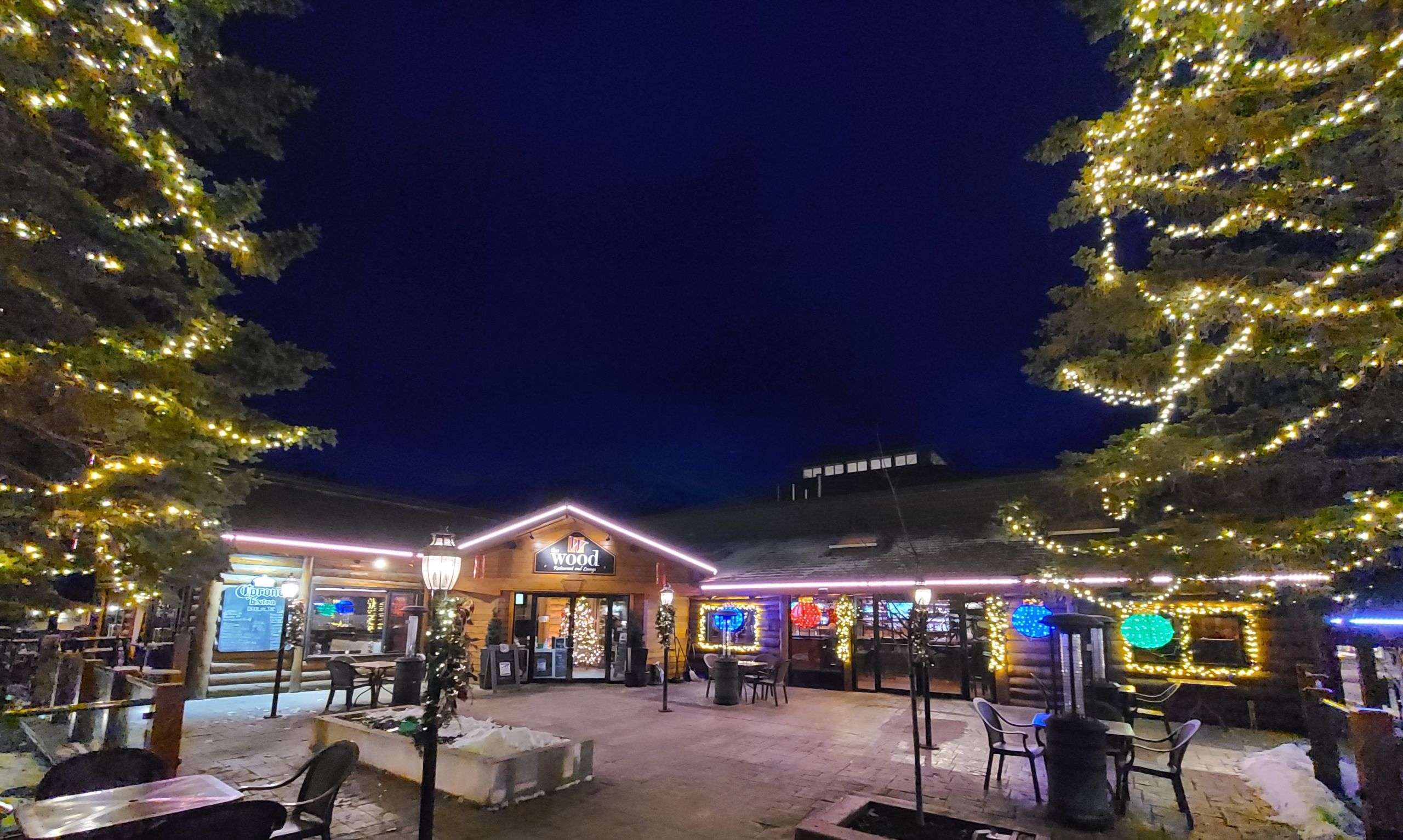 Front entrance and patio of The Wood